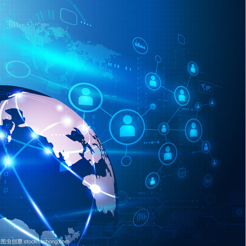 未來世界網絡通信和技術概念莫